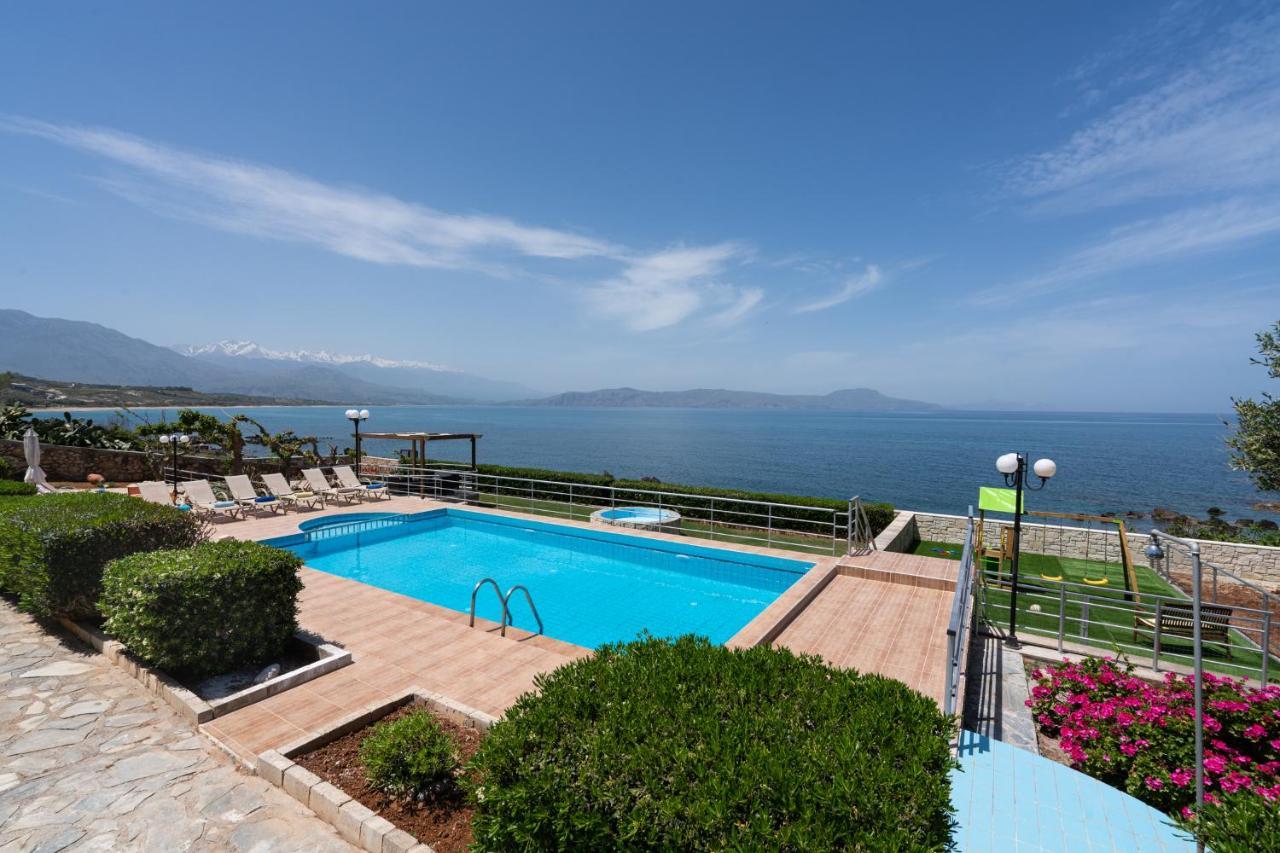 Beachfront Family Villa Katerina With Private Pool, Playground, Bbq & Amazing Sea Views! Petres  Exterior foto